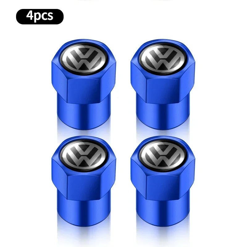 4 tapas de válvula de neumático para Volkswagen VW Beetle Touareg Tiguan CC T-ROC Golf 4 5 6 7 T4 T5 Passat RLINE R