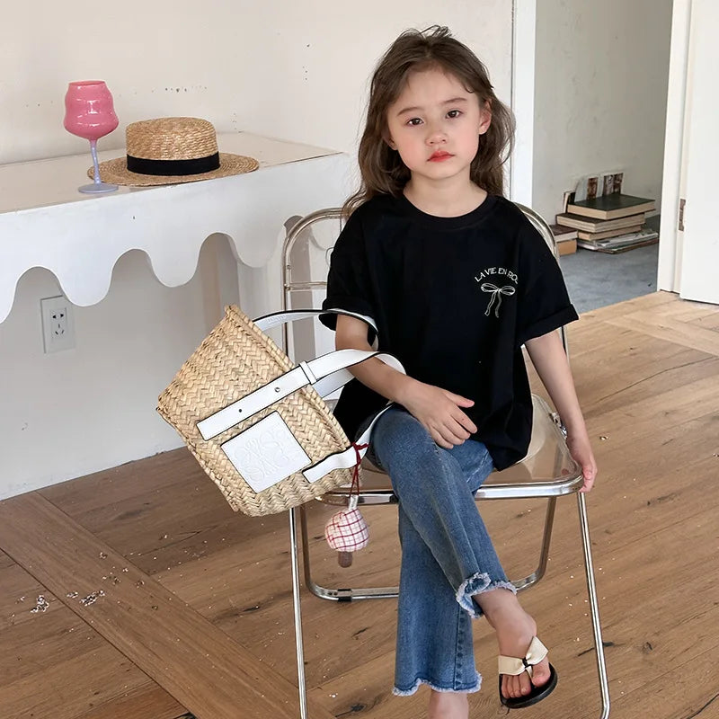 Ropa para niños, niñas, niños, ropa de manga corta para niñas, camisetas de verano, ropa para niños, ropa para niños, ropa de niña, ropa de niño
