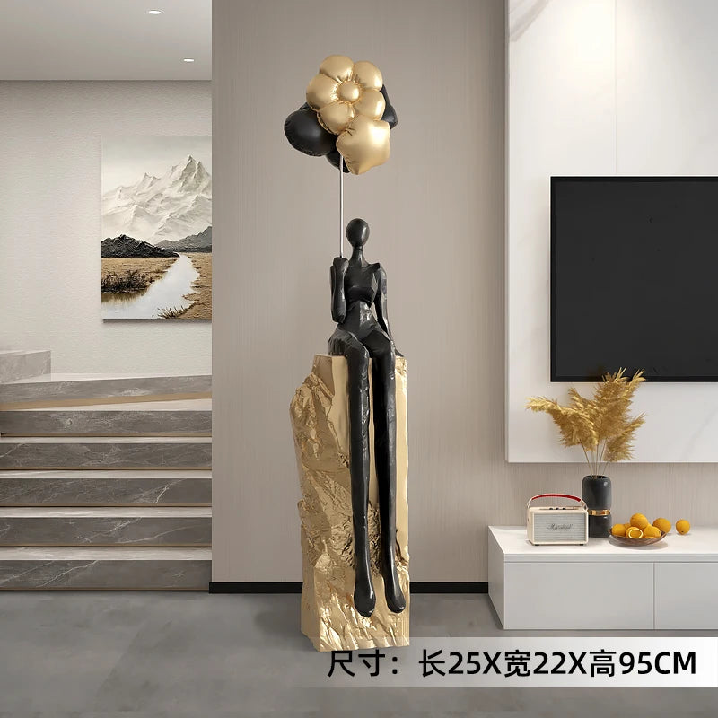 Figuras de decoración para el hogar, estatuas abstractas, adornos artísticos, decoración de suelos grandes para sala de estar, regalos de inauguración de la casa, esculturas decorativas para hoteles.