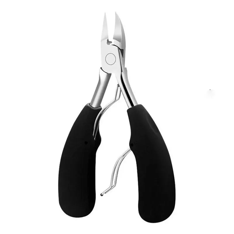 Tijeras para uñas, cutículas, manicura, acero inoxidable, punta de olécranon, corte de piel muerta, herramienta de manicura, color aleatorio
