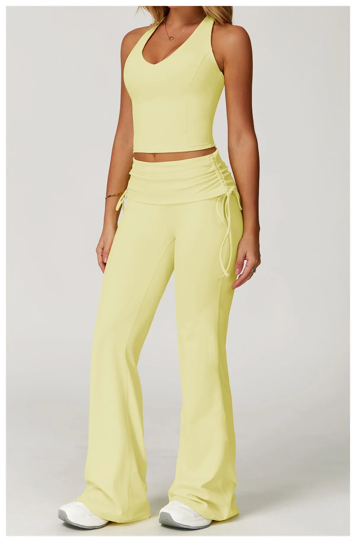 Conjunto de chándal de yoga para mujer, 2 piezas, ropa deportiva para entrenamiento, fitness, gimnasio, leggings de cintura alta, sujetador deportivo, ropa deportiva