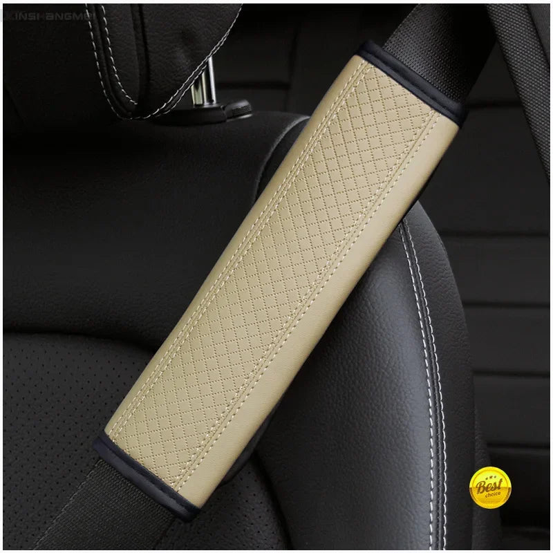 Accesorios para el coche Cinturón de seguridad de cuero PU Cinturón de seguridad Funda de hombro Protección transpirable Almohadilla acolchada para cinturón de seguridad Acceso interior del automóvil