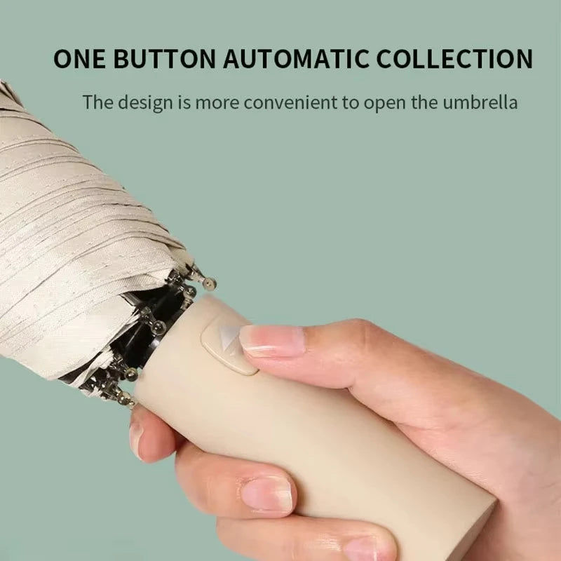 Paraguas automático Xiaomi de 24 pulgadas, color sólido, ligero, plegable, de gran formato, para exteriores, impermeable, con protección UV