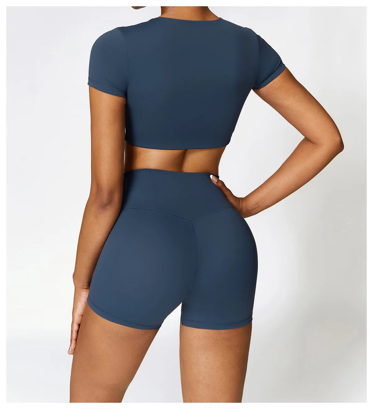 2PCS Seamless Yoga Set Women Workout Set Sportswear Gym Clothing Fitness Long Sleeve Crop Top High Waist Leggings Sports Suits