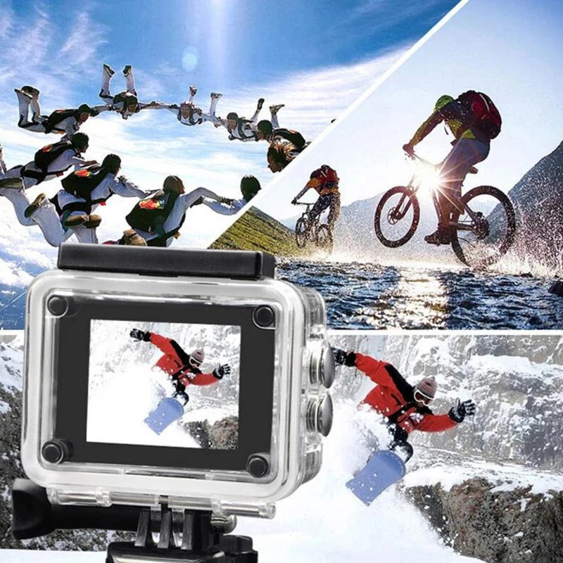 Cámara de acción 4K 1080P/30FPS WiFi 2.0" 170D, impermeable, subacuática, para casco, grabación de video, cámaras deportivas, minicámara para exteriores