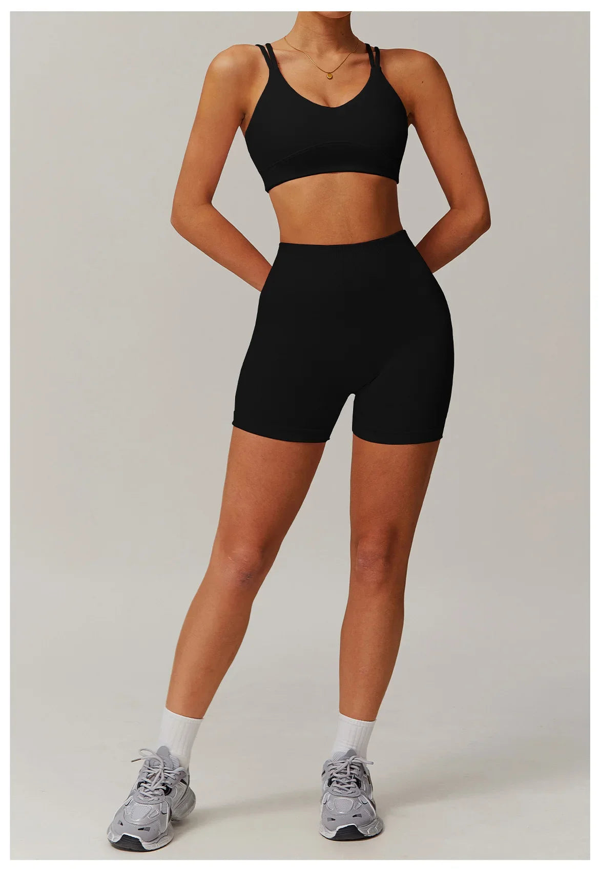 Conjunto deportivo de 2 piezas para mujer, chándal para correr, entrenamiento, con cremallera, pantalones cortos de manga larga, ropa de yoga, ropa deportiva