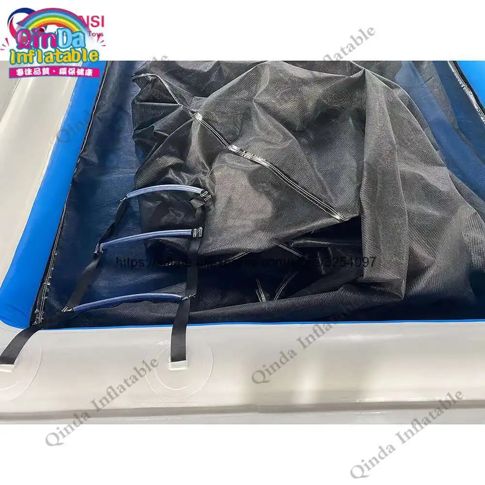Piscina flotante inflable de alta calidad para el mar, gran piscina inflable para yates para juegos acuáticos.