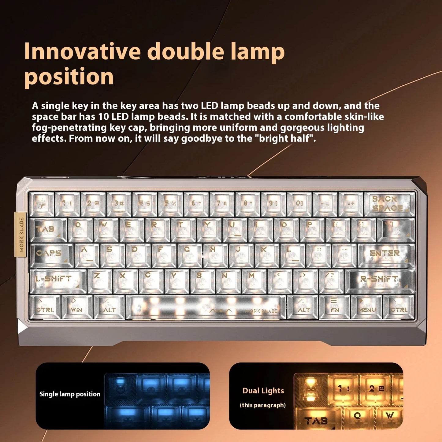 Teclado mecánico AULA MK60 con interruptor magnético, cableado, intercambio en caliente, RGB, 0,001 RT, 0,108 MS, teclados para juegos personalizados, regalos