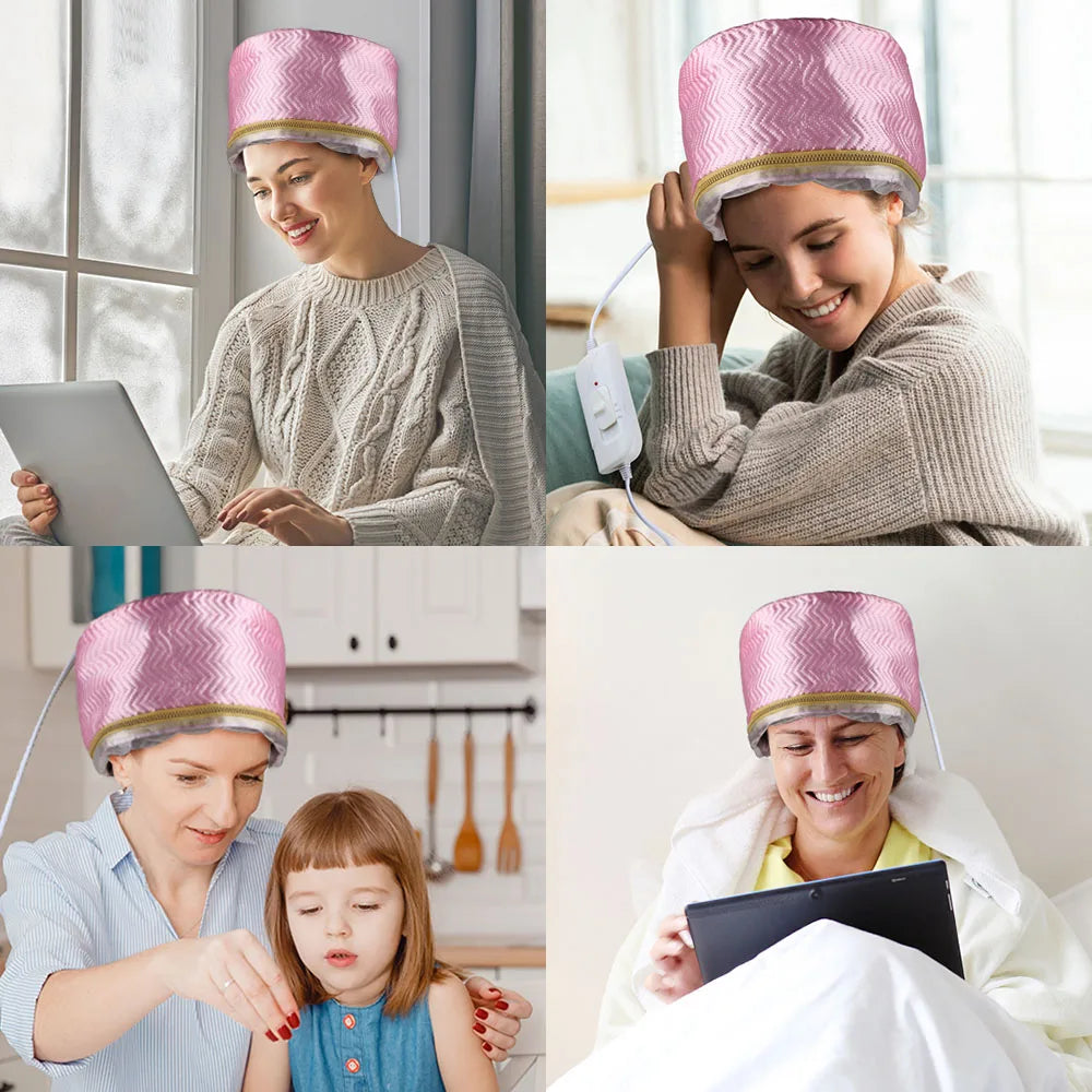 Gorro térmico para el cabello, gorro térmico para tratamiento del cabello, gorro de vapor para el cabello, gorro de enfermera para el cabello, gorro para el cuidado del cabello, enchufe europeo