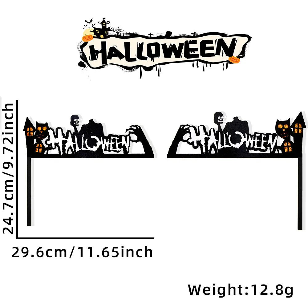 Decoración de Halloween para marcos de puertas, murciélagos, calabazas, telarañas, letrero para esquinas de puertas y ventanas, decoración de Halloween para el hogar, pegatinas para esquinas 2024