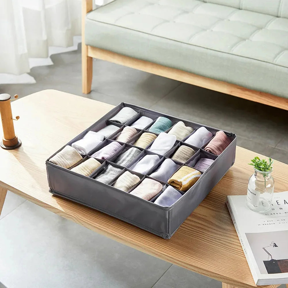 Caja de almacenamiento para ropa interior, sujetadores y calcetines, armario organizador con cajones, calcetines, bufandas y ropa interior.