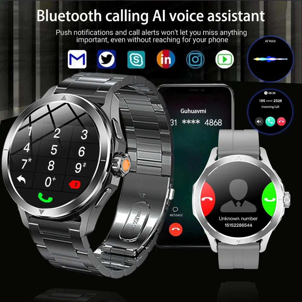 S4 Ultra para Xiaomi Pulsera Inteligente Reloj para Hombre Pantalla AMOLED HD Llamadas Bluetooth GPS Trayectoria NFC Frecuencia Cardíaca Brújula SmartWatches