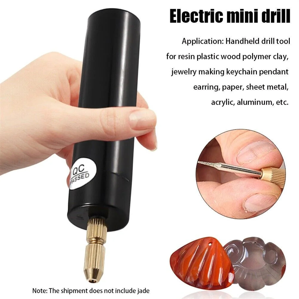 Mini taladro eléctrico de mano, bricolaje, USB, herramientas para resina epoxi, fabricación de joyas, artesanía en madera, grabado, pluma.
