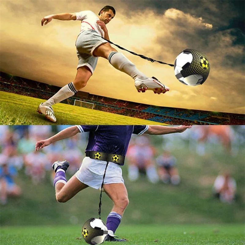 Pelota de juguete para deportes al aire libre con columpio elástico, paquete auxiliar de entrenamiento de fútbol, correas para practicar habilidades personales y ejercicio físico.