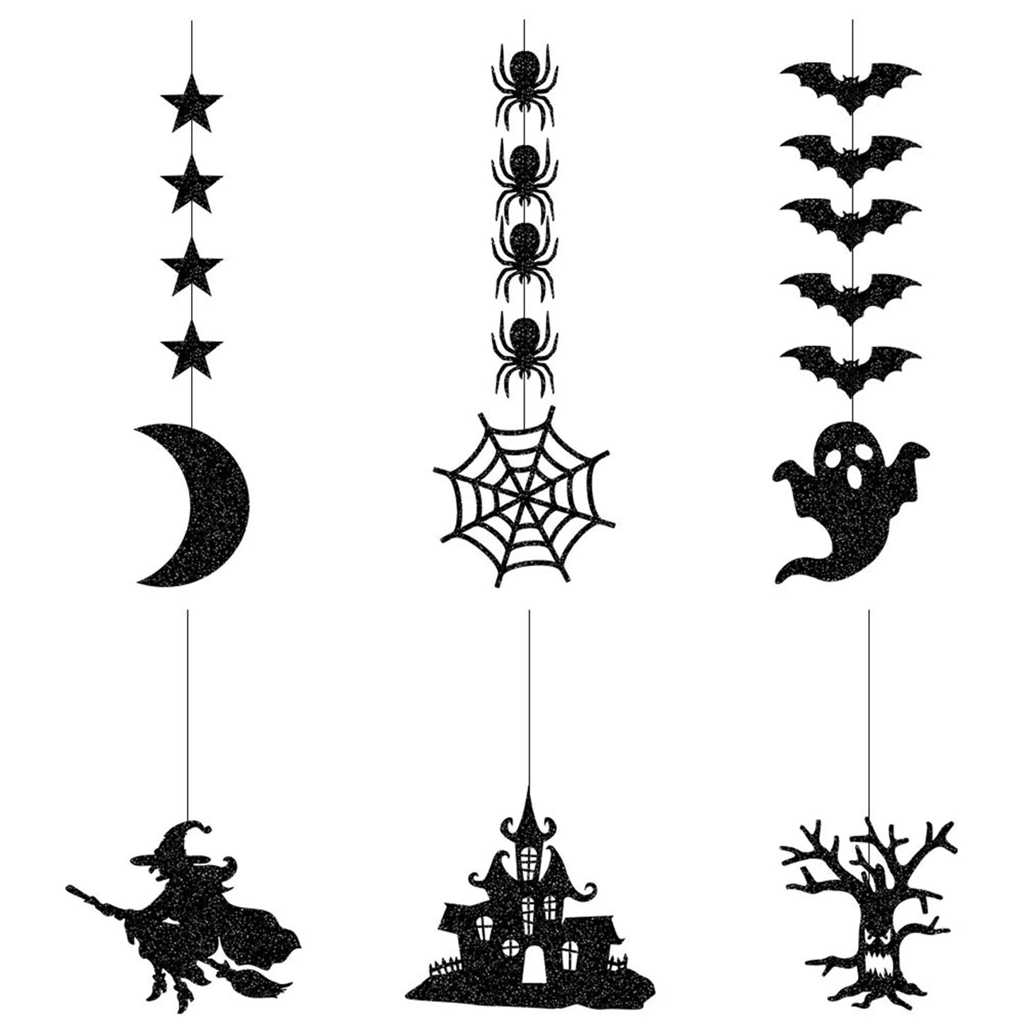 6 decoraciones colgantes de Halloween que añaden un ambiente festivo, decoración de techo, regalos de Halloween para fiestas en casa, decoración DIY.
