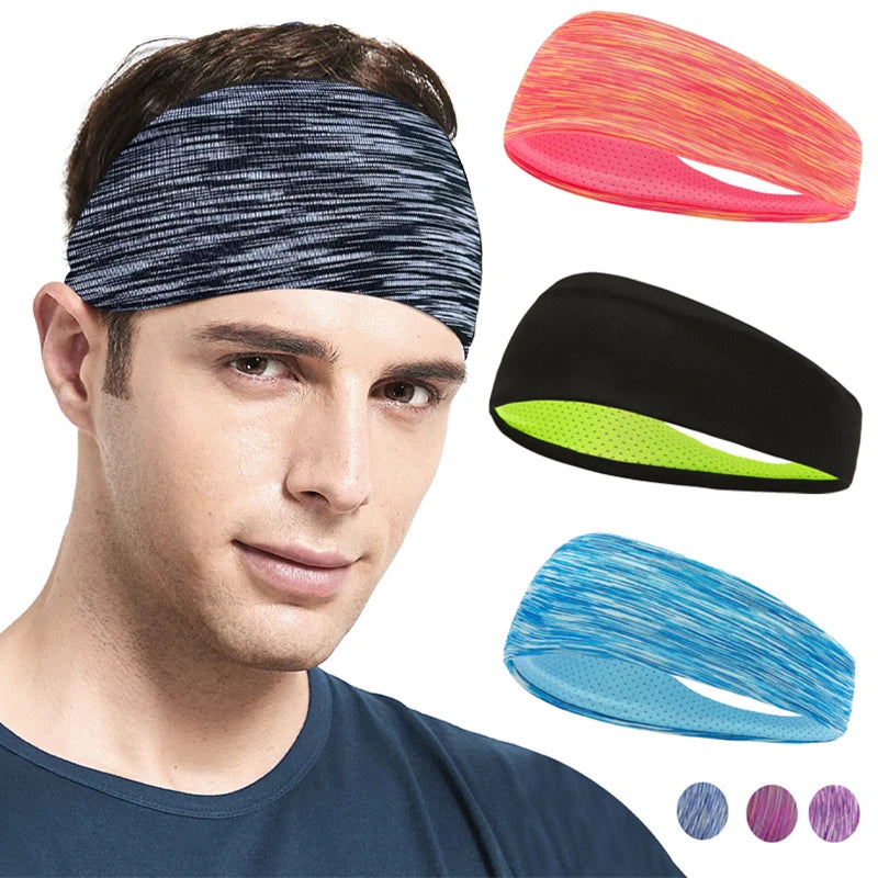 3 bandas elásticas para el sudor para hombres y mujeres, para el cabello, para deportes, yoga, entrenamiento, accesorios para el cabello
