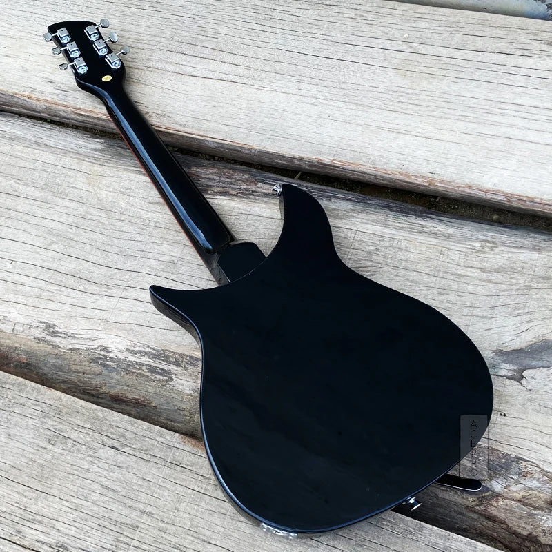 Guitarra eléctrica 325, 3 mini pastillas humbucker, puente con sistema de trémolo, color negro, guitarra de alta calidad.