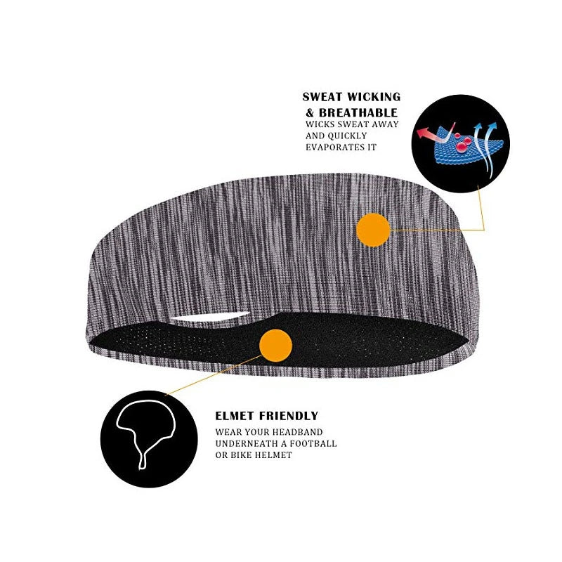 3 bandas elásticas para el sudor para hombres y mujeres, para el cabello, para deportes, yoga, entrenamiento, accesorios para el cabello