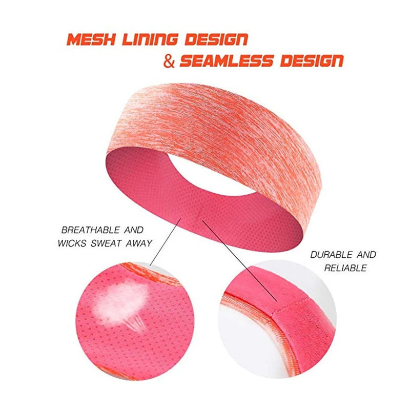 3 bandas elásticas para el sudor para hombres y mujeres, para el cabello, para deportes, yoga, entrenamiento, accesorios para el cabello