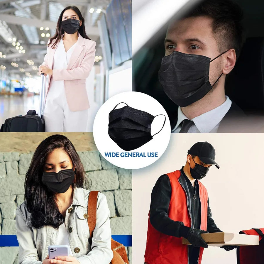 Mascarilla quirúrgica certificada de 10 a 600 piezas, mascarillas médicas negras para adultos, mascarillas quirúrgicas homologadas