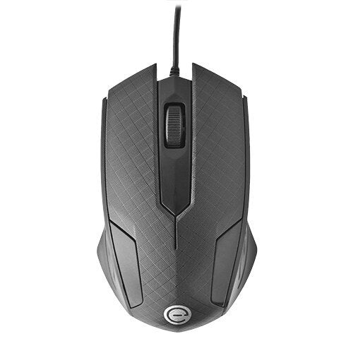 Ratón Perfect Choice - USB - Óptico - Negro - Cable - 1200 dpi
