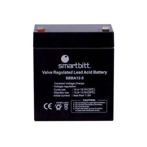 SMARTBITT BATERIA SBBA12-5, 12V/5AH, 12 VOLTS 5 AMPERES, SELLADA LIBRE DE MANTENIMIENTO