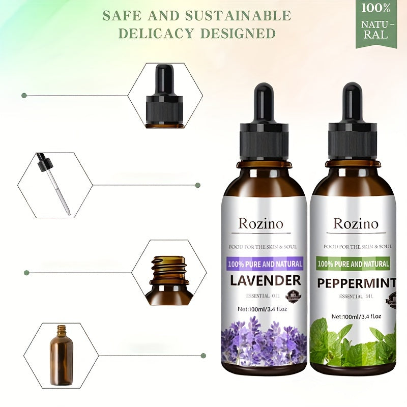 Aceite esencial de lavanda de 100 ml. Para el cuidado de la piel, masajes, duchas y difusores. Ideal para rostro, cuerpo, uñas, cabello y pestañas.