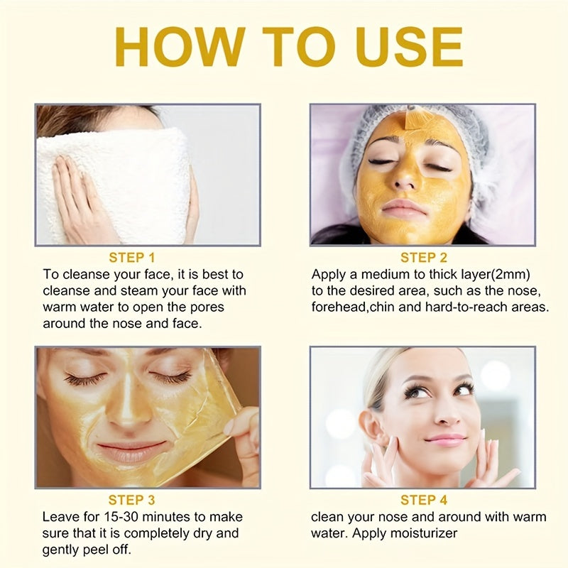 Mascarilla facial desprendible de oro de 24 quilates de 4.23 oz: limpia la piel facial y reduce los poros. Producto unisex para el cuidado facial.