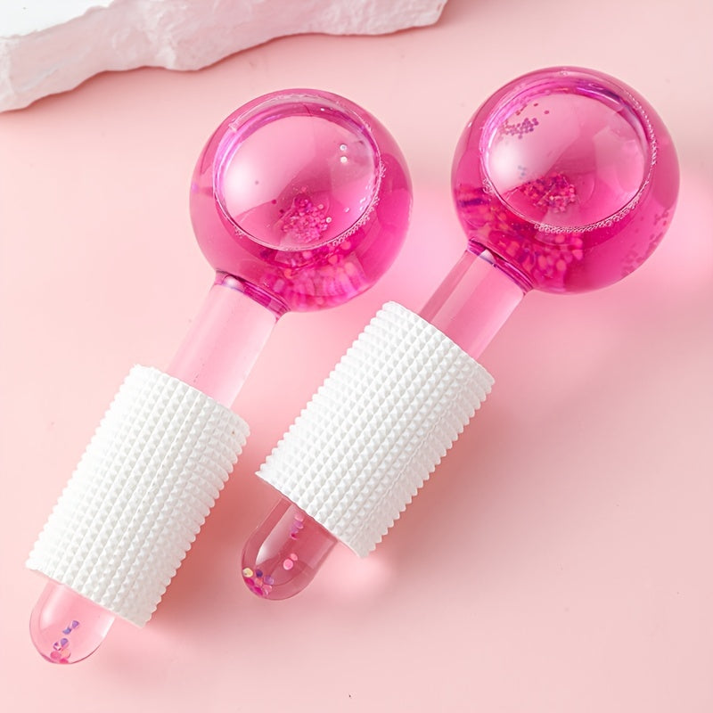 2 bolas de hielo, masajeador facial, herramientas faciales, bolas de hielo faciales, bolas refrescantes, bolas para rostro, cuello y ojos, belleza diaria, cuidado de la piel