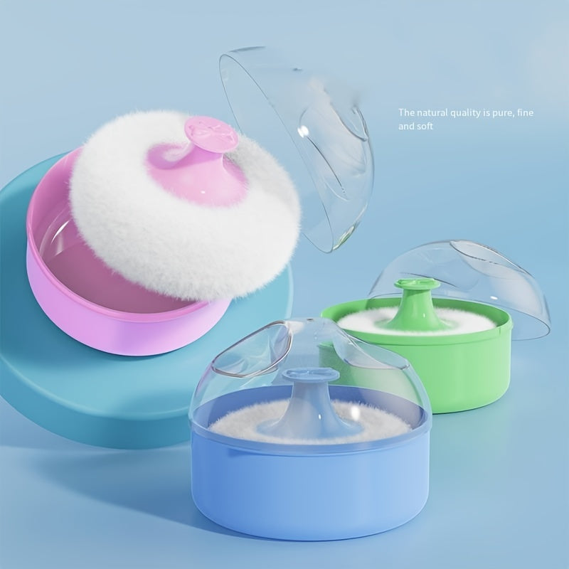 Estuche portátil recargable para polvos sueltos para el cuidado de la piel después del baño, contenedor para guardar maquillaje de talco facial y corporal con esponja suave - Accesorios de viaje
