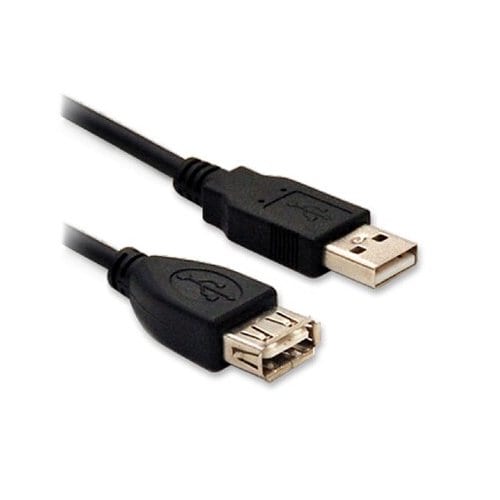 CABLE USB V2.0 EXTENSIÓN 5 METROS COLOR NEGRO