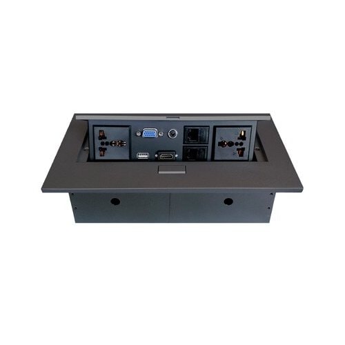CAJA PARA MESA CONECTORES: 1 PUERTO HDMI, 1 PUERTO VGA, 1 PUERTO USB 2.0