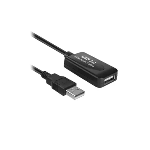 CABLE USB V2.0 EXTENSIÓN ACTIVA 10 METROS COLOR NEGRO - Cable Impresora Notebook Laptop Escritorio Hub