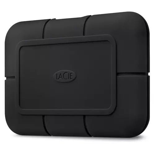 Disco Estado Sólido Externo Portatil 2TB Thunderbolt-3, LaCie Rugged SSD PRO NVMe, hasta 2800MB/s, Resistente a impactos, lluvia y presión, Windows & Mac, Plata-Naranja, 5 Años de Garantía,Incluye Cable Thunderbolt-3