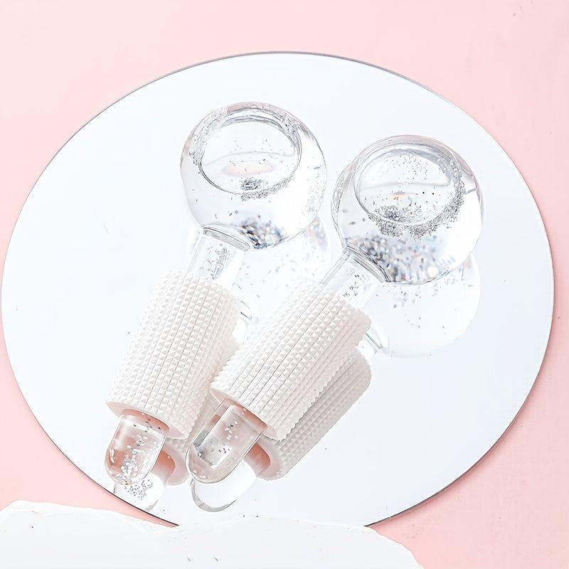 2 bolas de hielo, masajeador facial, herramientas faciales, bolas de hielo faciales, bolas refrescantes, bolas para rostro, cuello y ojos, belleza diaria, cuidado de la piel