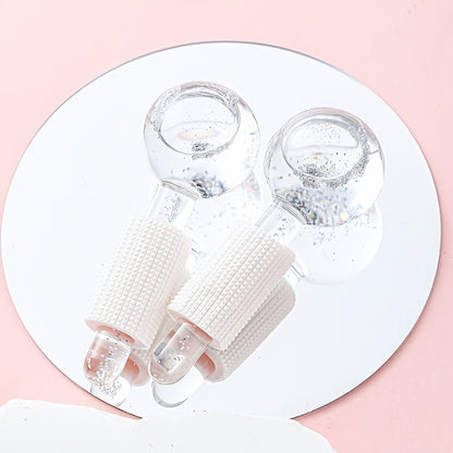 2 bolas de hielo, masajeador facial, herramientas faciales, bolas de hielo faciales, bolas refrescantes, bolas para rostro, cuello y ojos, belleza diaria, cuidado de la piel