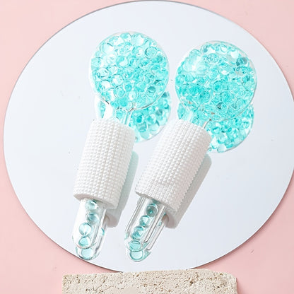 2 bolas de hielo, masajeador facial, herramientas faciales, bolas de hielo faciales, bolas refrescantes, bolas para rostro, cuello y ojos, belleza diaria, cuidado de la piel