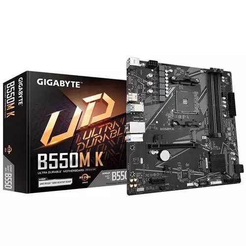 TARJETA MADRE GIGABYTE B550M K AMD AM4 MATX HDM DP