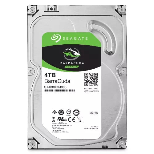 Disco Duro Interno 4TB 3.5" SATA 6Gb/s 5400RPM 256MB, para PC y WorkStation 2 Años de Garantía Barracuda Seagate
