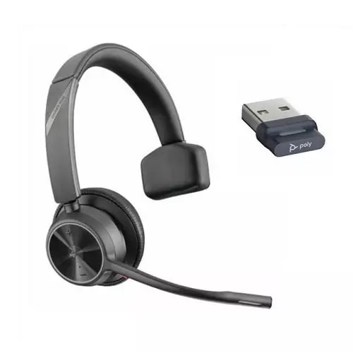 Auriculares USB-A HP Poly Voyager 4310 certificados para Microsoft Teams + adaptador BT700