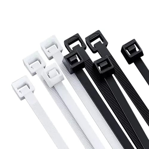CINCHO NYLON EN COLORES BLANCO Y NEGRO (AMBOS) 20 CMS 200 PIEZAS