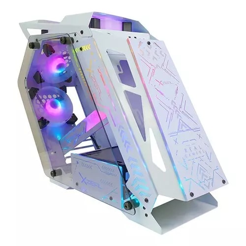 GABINETE GAMER XZEAL IR02/MICRO ATX/4 FAN ARGB/CRISTAL TEMPLADO/BLANCO