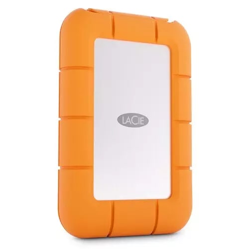 Disco Estado Sólido Externo Portatil 2TB USB-C 3.2 Gen 2x2, Rugged Mini SSD Resistente a impactos, lluvia y presión, Compatible con sistemas Windows, macOS, iPadOS e iOS., velocidad de lectura de hasta 2000 MB/s. Plata-Naranja 3 Años de Garantía