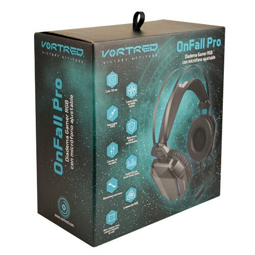 Diadema Gamer RGB con micrófono ajustable Onfall Pro | VORTREDO