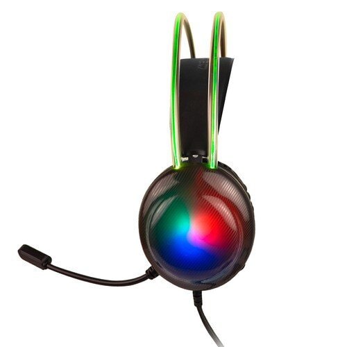 DIADEMA GAMER TRANSPARENTE RGB - HELUMO
