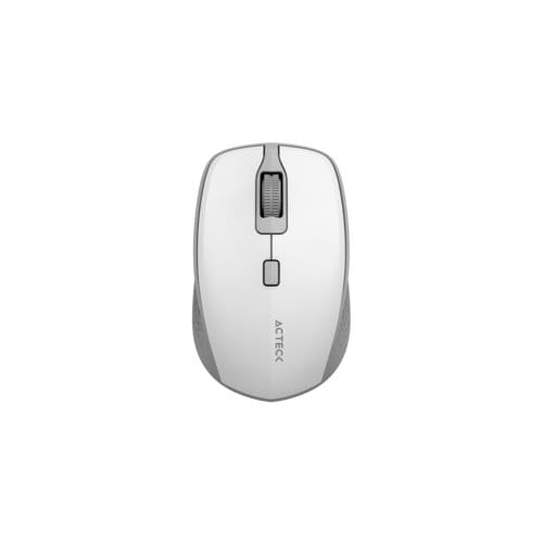 Mouse Inalambrico Acteck Multiplataforma Optimize Trip MI670 / 2.4 GHz + 2 Modos Bluetooth / Hasta 1600 DPI / 4 Botones / Ergonómico / 1xBat AA Incluida / Elite Blanco