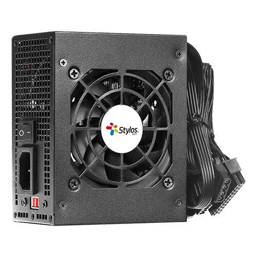 FUENTE DE PODER STYLOS SFX 500W COMPATIBLE MINI ITX / MICRO ATX NEGRO