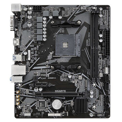 TARJETA MADRE GIGABYTE B450M K AM4 MATX DDR4/HDMI/PS2/USB 3.2/M