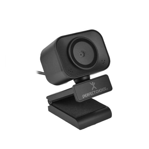 Cámara Web Perfect Choice - 5Megapíxel - 2K - 2560 x 1440 Vídeo - Auto-foco - Micrófono - Windows, macOS - Reducción de ruido, Rotación 360°
