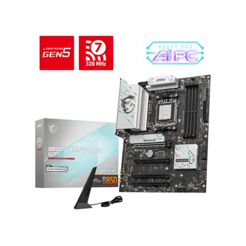 TARJETA MADRE MSI B850 GAMING PLUS WIFI ATX AM5 DDR5/PCIE 5.0/M.2/